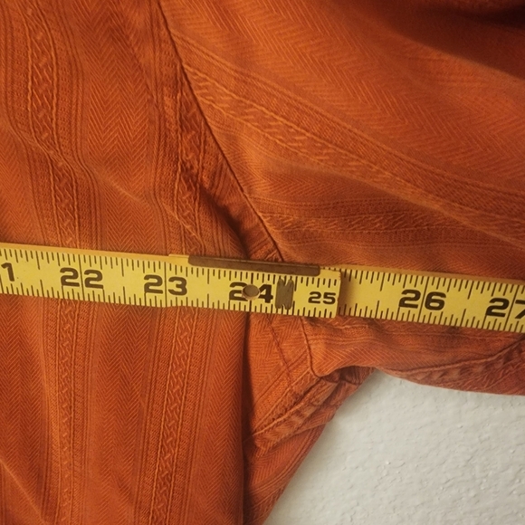 Tommy Bahama Martini Glass 100% Silk Rust Orange Longsleeve Shirt Mens XXL - Picture 9 of 10